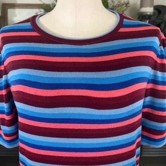J.Crew Re-Imagined Lightweight Half Sleeve Striped Sweater - Picture 2 of 14